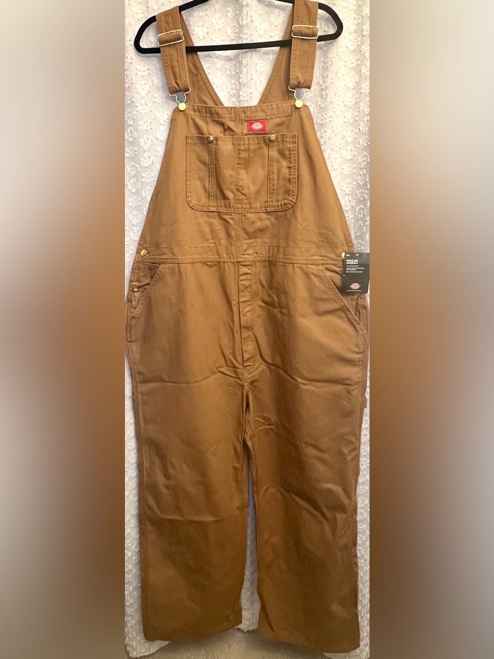 NWT Dickies Duck Bib Overalls Brown Men’s 40x30 Utility